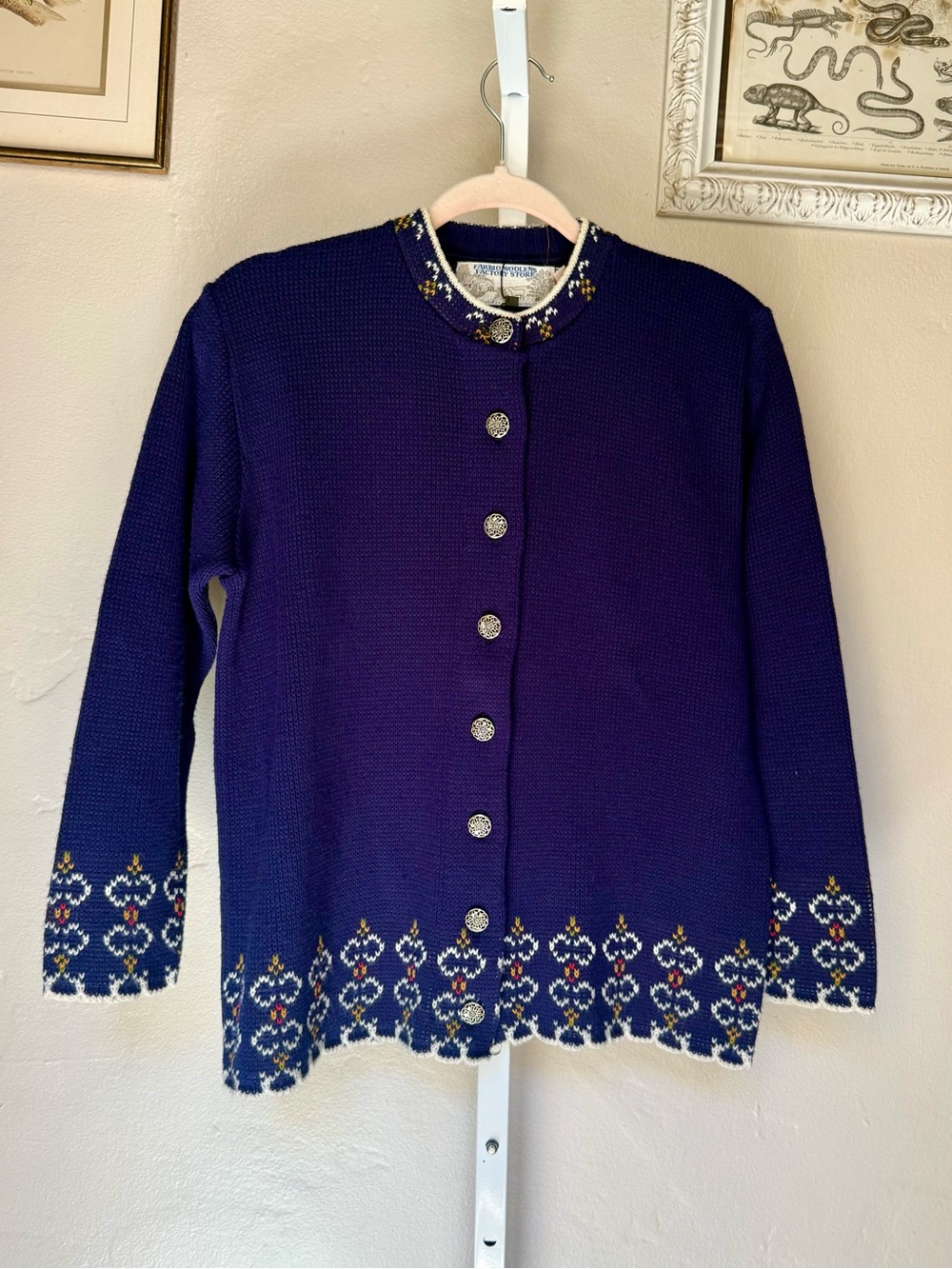 Vintage Nordic-Style Cardigan from Faribo Woolens Factory Store Size 38